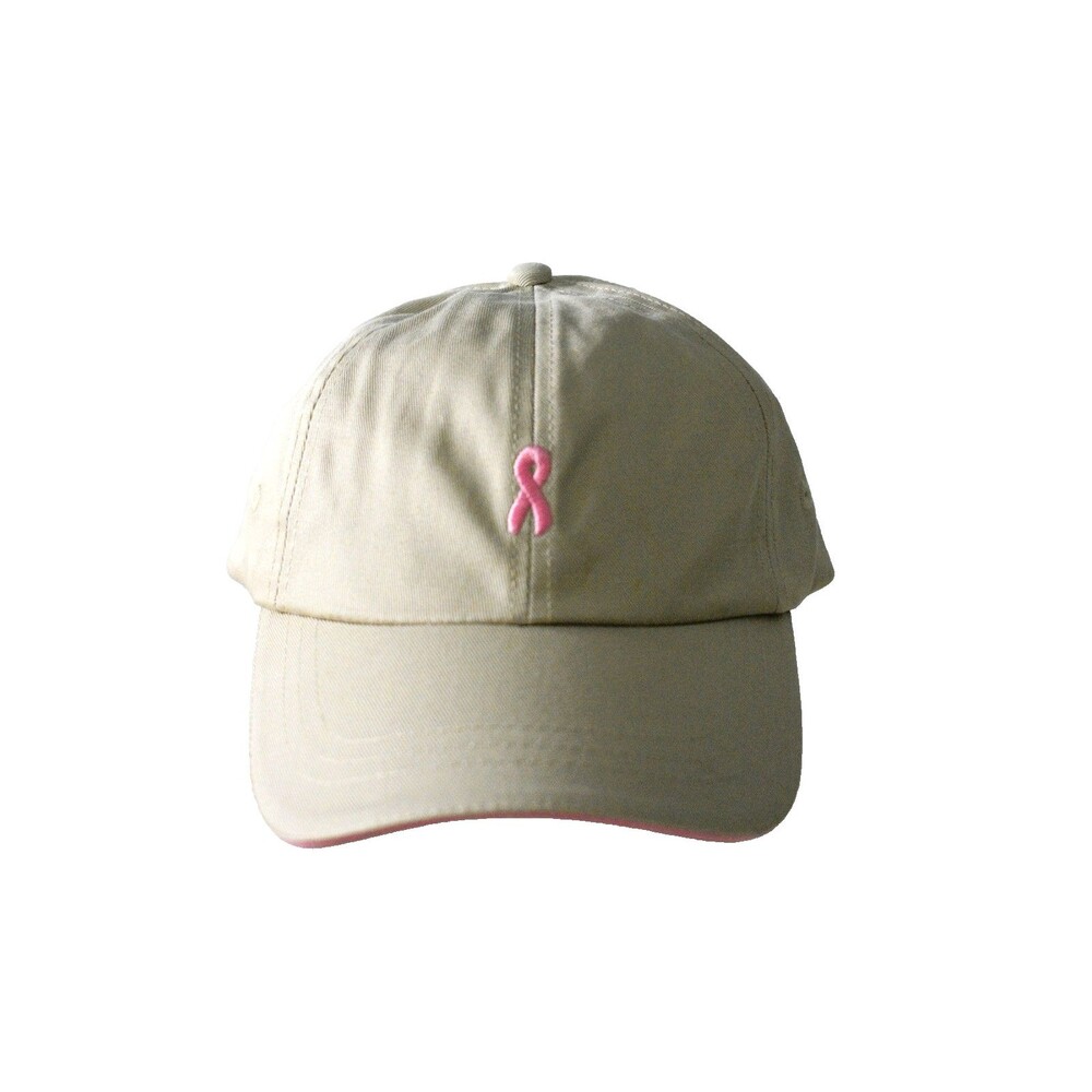 Pink Stuff Strapback Baseball Cap Beige One Size Adjustable Embroidered Cotton